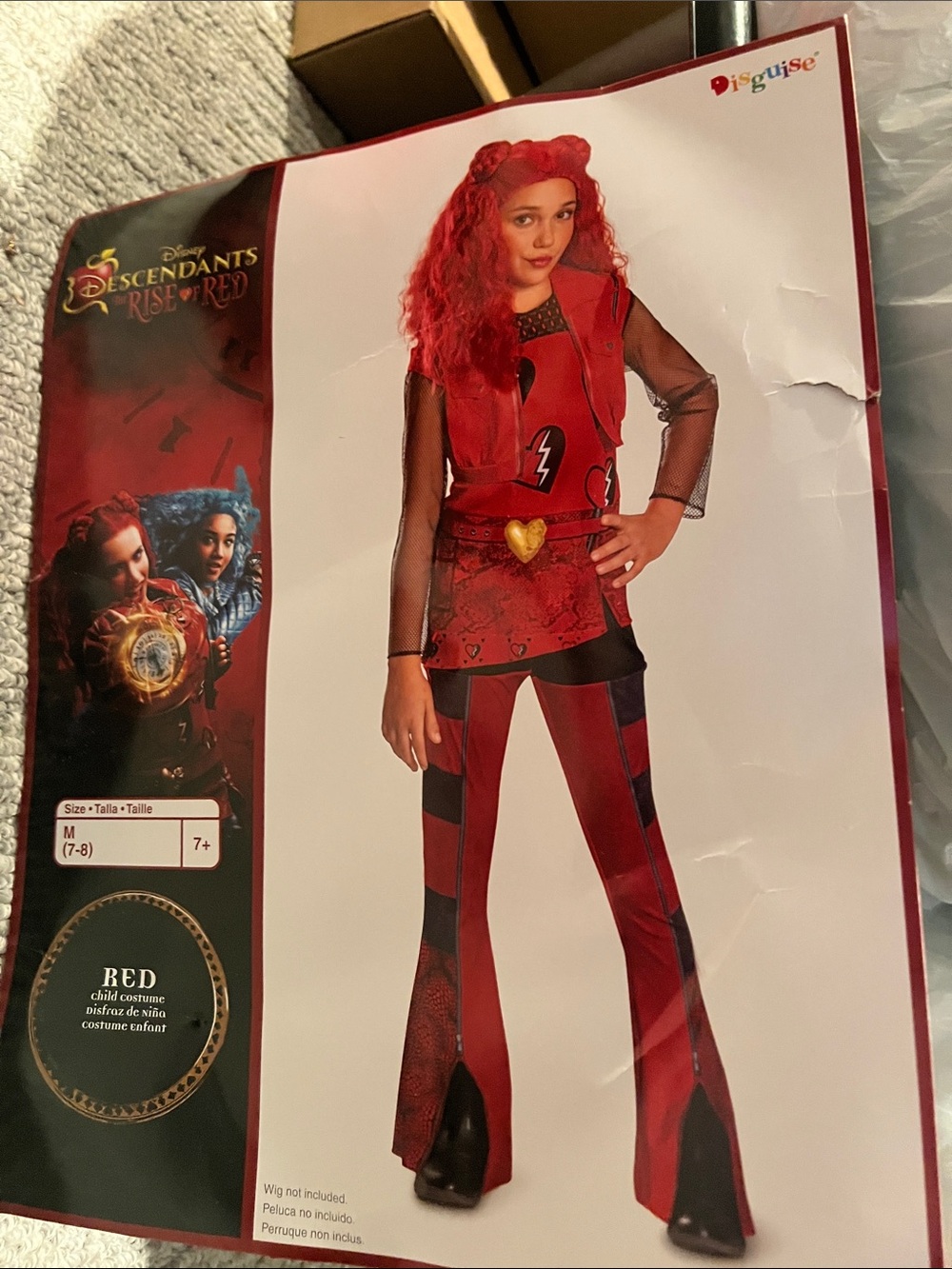 Disney Red Descendants Costume with Heart Belt - Red. 7-8